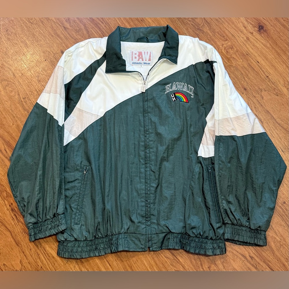 Vintage 90’s University Of Hawaii Jacket Shark tooth Rainbows UH BOWS RARE